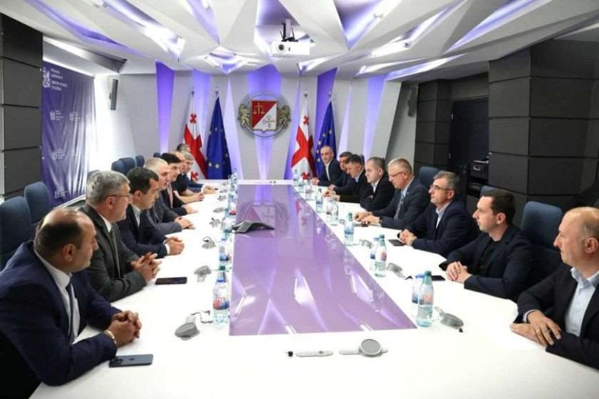 ლაშა ხუციშვილმა შემოსავლების სამსახურის თანამშრომლებს ახალი ხელმძღვანელი ირაკლი ბერაია წარუდგინა